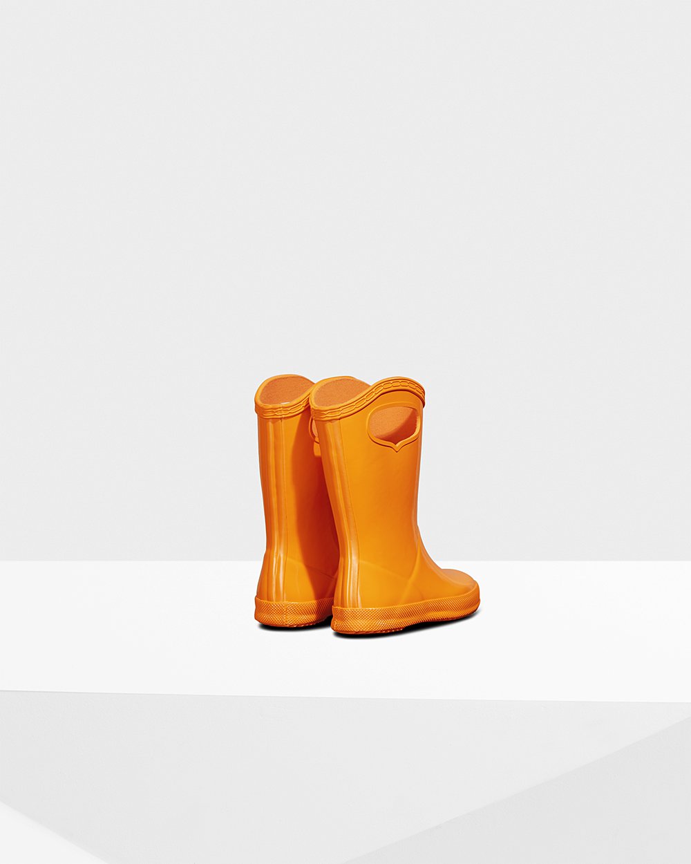 Hunter Niños Original First Classic Grab Handle Gloss - Botas de Lluvia Naranjas - 627-NPYGJH